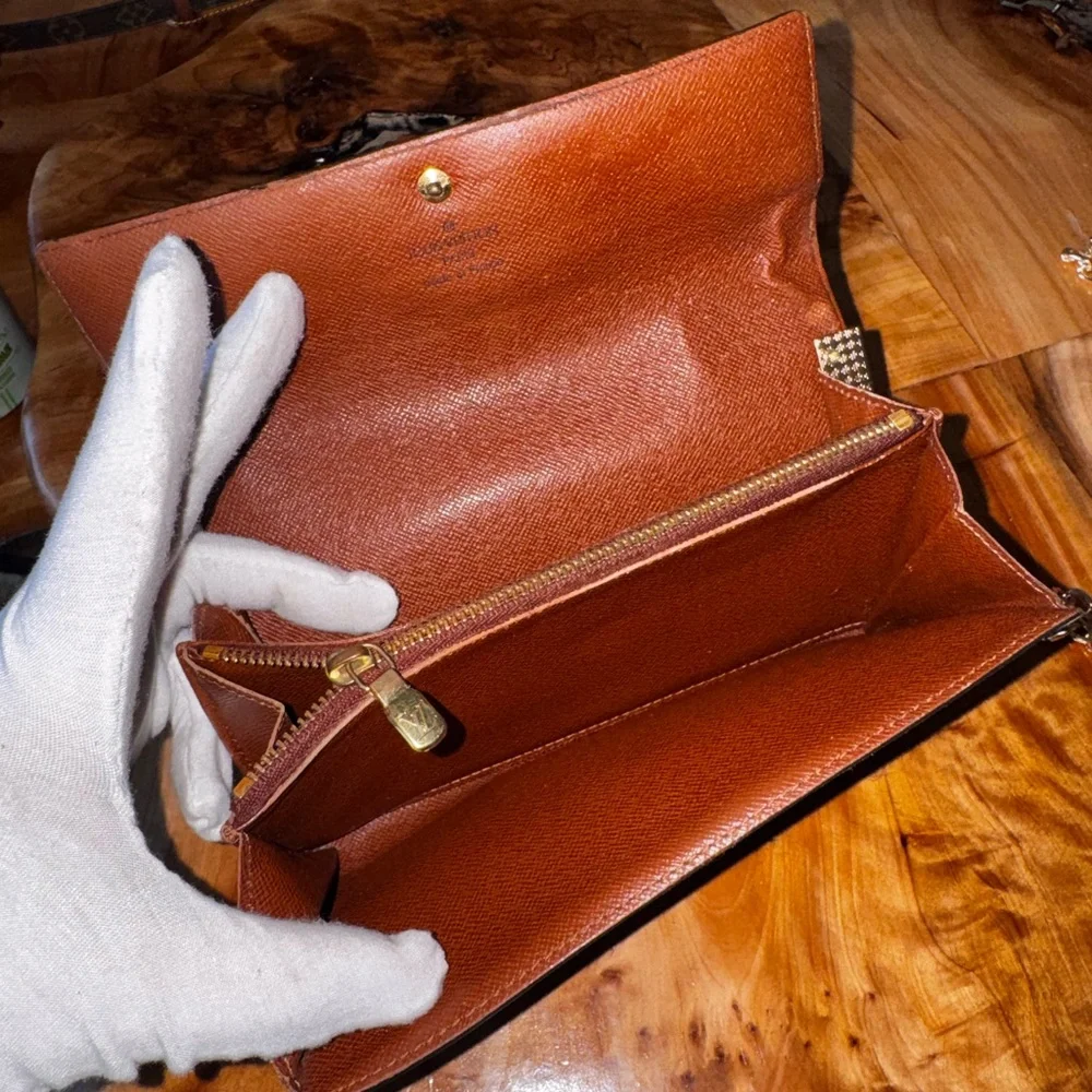 Louis Vuitton vintage monogram Sarah long wallet converted Crossbody - Picture 11 of 15